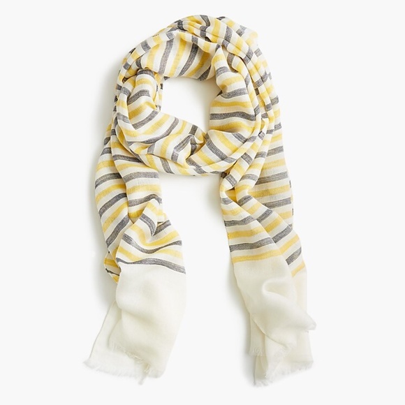J. Crew Lightweight Stripe Scarf - Picture 1 of 8